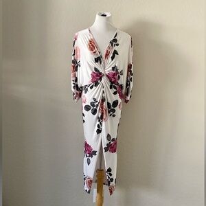Pretty Little Thing Floral Knot-Front Dress Size 2